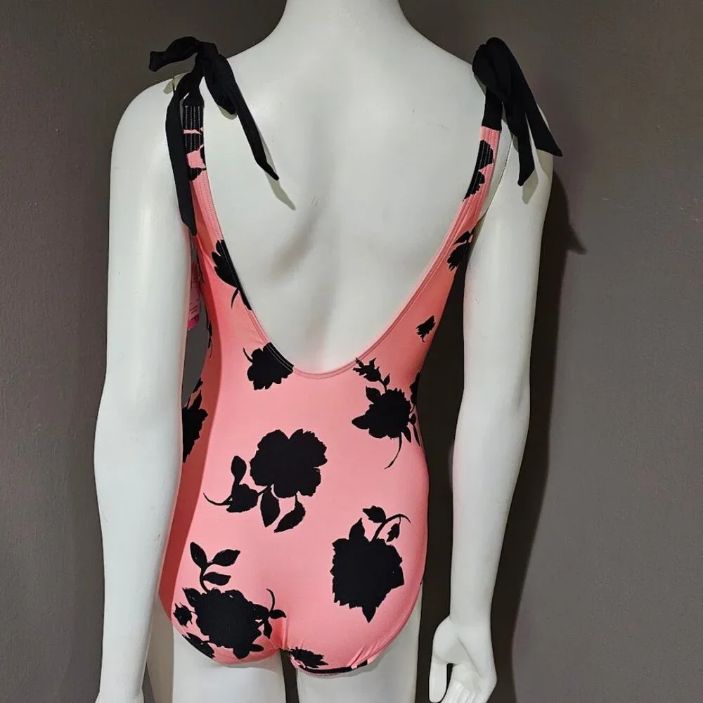 Kate Spade New York Printed Bow-Strap One-Piece Swimsuit